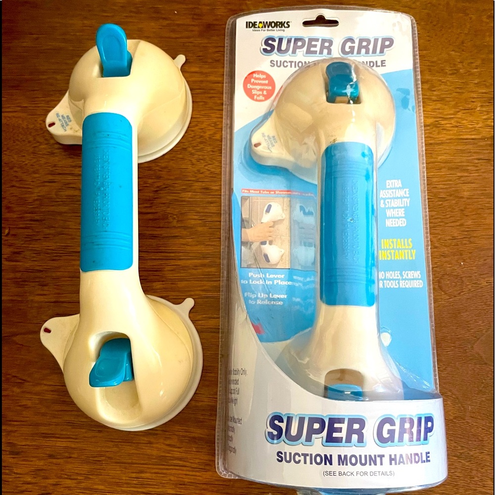 Super Grip, suction mount safety handle for bath & shower